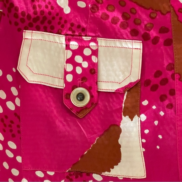 Diane von Furstenberg Silk Margot Belted Mini Dress | Vibrant Abstract Pink - Picture 7 of 11